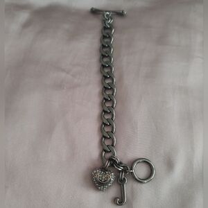 Vintage Juicy Couture Gunmetal Toggle Bracelet